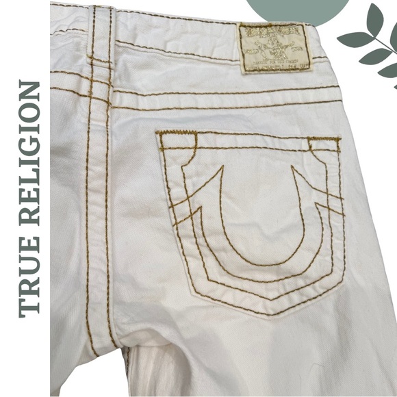 True Religion Wimen’s Off White Bootcut Jeans – Size 30 – Made in USA - Picture 7 of 12